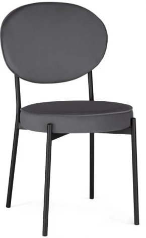 Стул Woodville на металлокаркасе Ройс антрацитовый / черный 528453