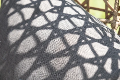 "Флоренция" подвесное кресло-кокон из искусственного ротанга, цвет соломенный с серой подушкой 4SIS арт.УТ-00006749