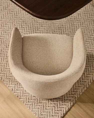 Стул Bosca из бежевой синели La Forma (ex Julia Grup) 425469