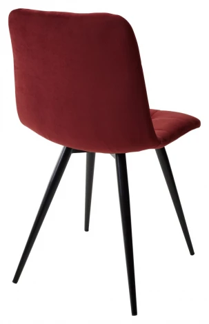 Обеденный стул M-City CHILLI-Q винный #H47, велюр / черный каркас