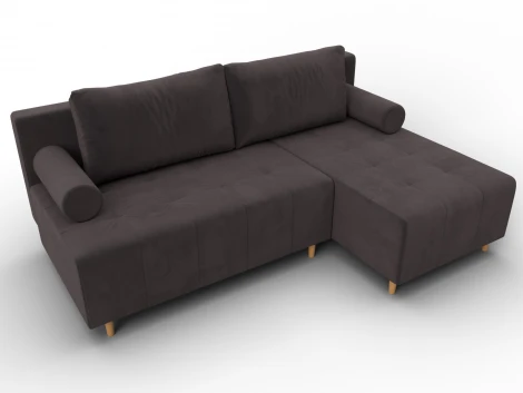 Диван угловой Лига-102 угол универсальный (ДСП,Брус,Фанера,Велюр/Коричневый) Лига Диванов 134793