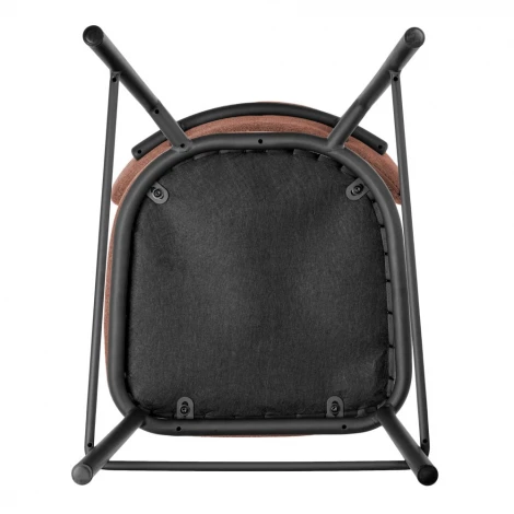 Стул полубарный Lucas 2 терракотовый шенилл с чёрными ножками Bradex Home арт.FR 1024