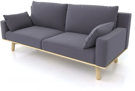 Диван Arsko прямой Колин сосна велюр серо-голубой