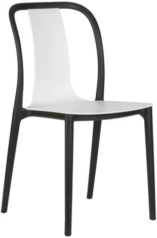 Стул обеденный ADAM (черный/белый)