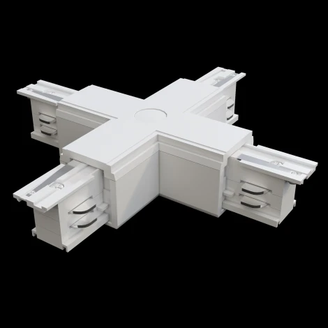 Коннектор Х-образный Trinity белый (трехфазный) Maytoni Technical TRA005CX-31W (220V)