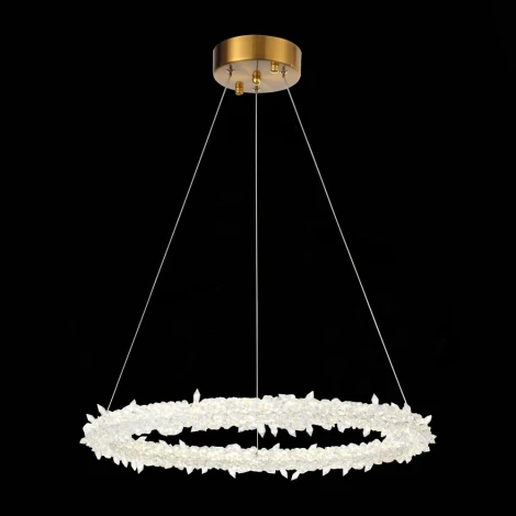 Подвесная люстра ST Luce Lucchero SL6105.203.01 (LED, 220V, хрусталь, пульт управления, на тросе, кольцо)