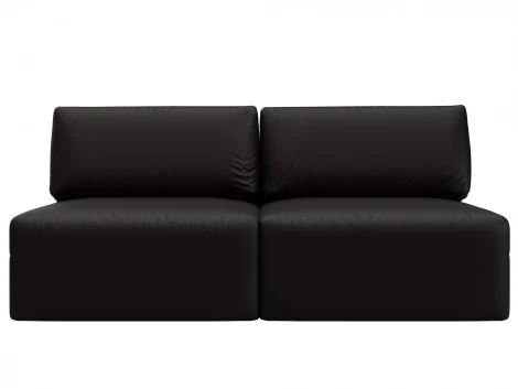 Диван прямой модульный Лига-060 НПБ (ЛДСП,Брус,Фанера/Пластик/Экокожа/Коричневый) Лига Диванов 130049