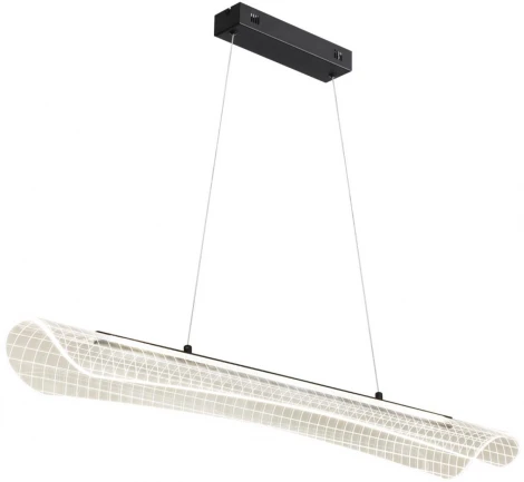 Светильник подвесной Novotech Welle 359191 OVER черный, диммируемый, в комплекте пульт ДУ IP20 LED 3000К~6000К 32W 220-240V (регулировка яркости, на тросе)
