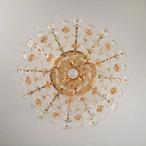 Потолочная люстра Eurosvet Crystal 10081/6 золото / прозрачный хрусталь