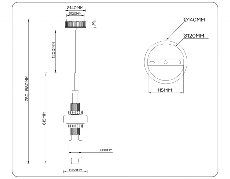 Подвесной светильник светодиодный Ambrella High Light LH53121