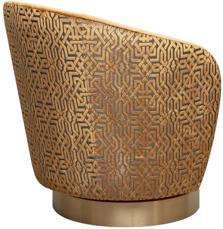 Кресло Garda Decor Napoli-Velv-ORANG+ Lattice ORANG (Горчичный)