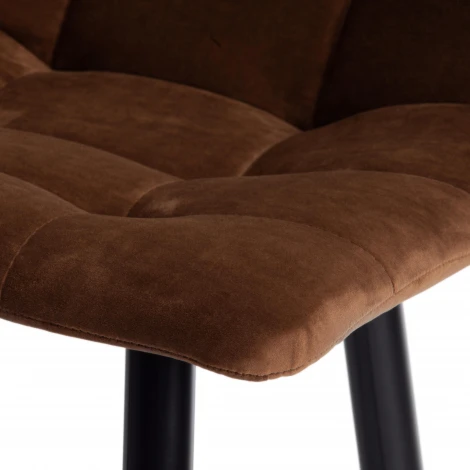 Стул полубарный CHILLY (mod. 7095пб ) коралловый barkhat 15 /черный (ткань/металл)