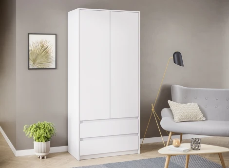 Шкафы Woodville Идена ШК06-900 ЛДСП белое / ЛДСП белое