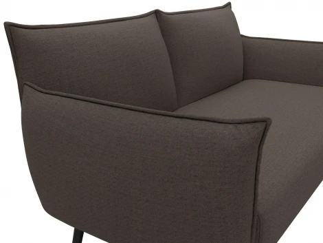 Диван прямой Лига-083 (Фанера/Металл/Рогожка/Коричневый) Лига Диванов 131062