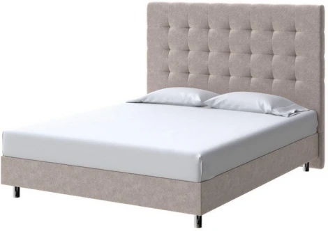 PROxSON Кровать Madrid Boxspring Standart (Ткань: Велюр Gratta 2 Латте) 140x200