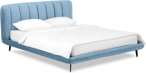 Кровать Amsterdam ОГОГО (арт.564342), (Велюр/Голубой)