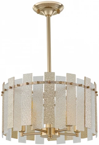 Подвесная люстра хрустальная на штанге Arte Milano Sorrento-2109 372109/5/350/390 GD (220V)