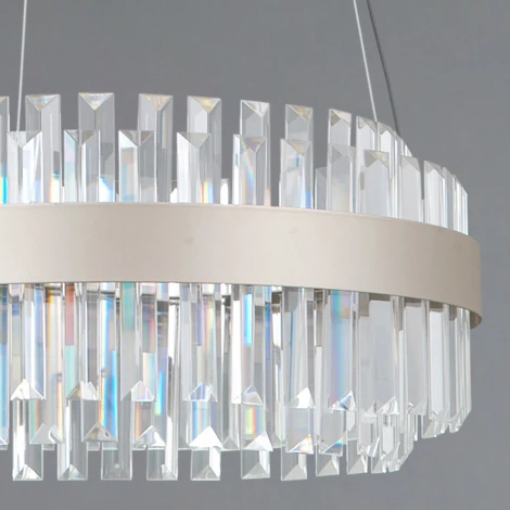 Подвесная люстра светодиодная хрустальная ILLUMICO IL4386-36WSQ-25 SL GENOA (220V, на тросе)