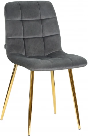 Стул обеденный ALEX (золотые ножки, темно-серый велюр (V108-91))