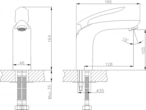 Смеситель Rush Island IS6535-11 для раковины