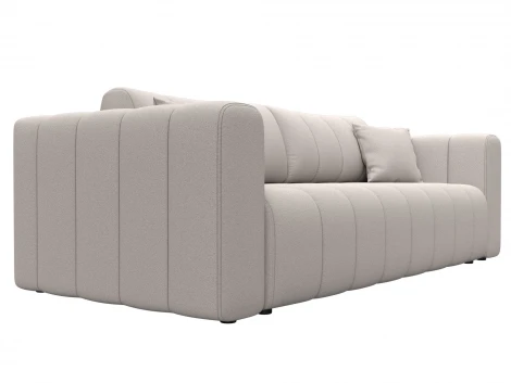 Диван прямой Лига-062 НПБ (ДСП,Фанера,ХДФ/Пластик/Замша/Бежевый) Лига Диванов 130293