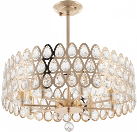 Потолочная люстра хрустальная на штанге Arte Milano Sorrento-1019 371019/8/300/580 GD (220V)