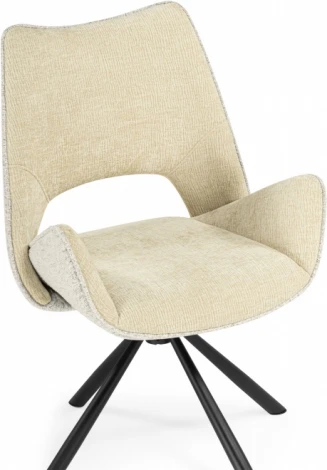 Стул на металлокаркасе Woodville Balaton 360 крутящийся beige / black арт.15840