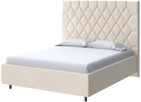 PROxSON Кровать Rhomby без основания (Ткань: Велюр Casa Сахарный) 80x200