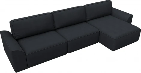 Диван угловой Лига-048 НПБ лонг Лига Диванов (Замша) арт.128504