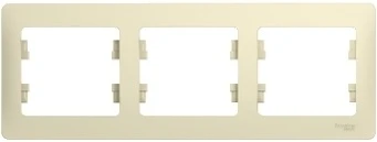 Рамка на 3 поста (бежевый) Systeme Electric GSL000203