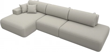 Диван угловой Лига-036 НПБ Модерн Лонг левый угол Лига Диванов (Рогожка) арт.125470L