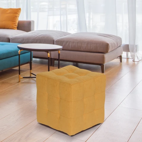 Пуф Dreambag Лотос Желтый Велюр 13229