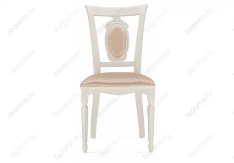Деревянный стул Woodville Лино молочный / ромб 02 494210