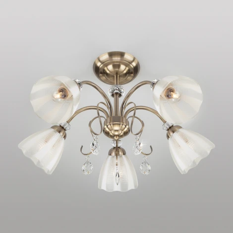 Потолочная люстра на штанге Eurosvet Floranse 30155/5 античная бронза (220V)