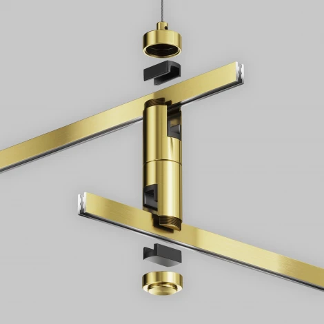 Подвес тросовый Hang двойной Flarity латунь Maytoni Accessories for tracks Flarity TRA157SW-D1-BS (24V)