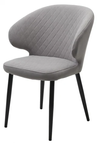 Стул ХИЛТ, цвет B22 Серый, велюр / черный каркас M-City 64789