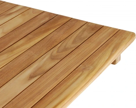 Стол прямоугольный складной Nairobi (Массив тика/Бежевый) ОГОГО Обстановочка! арт.889247