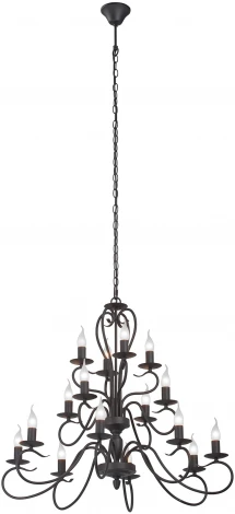 Подвесная люстра Vitaluce V1859-1/16, 16xE14 макс. 40Вт (220V, на цепи, подсвечник, свеча)