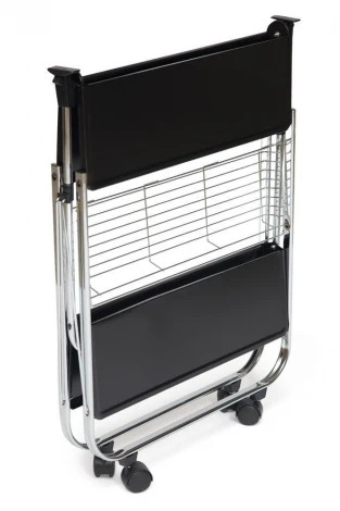 Столик сервировочный SC-5119 складной черный (металл)