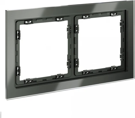 Рамка на 2 поста (титан, стекло) Voltum S70 VLS110206