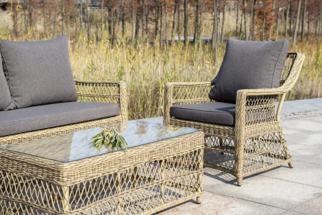 "Гранд Латте" кресло из искусственного ротанга, цвет соломенный 4SIS арт.УТ-00000502