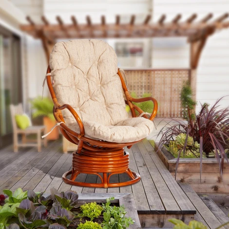 Кресло вращающееся "FLORES" 5005 /без подушки/ Tetchair (Коричневый) арт.15377