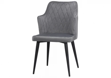 Обеденный стул на металлокаркасе Woodville Velen dark gray 15027