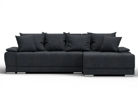 Диван угловой Лига-119 угол правый (ДСП,Брус,Фанера,ЛДС,Велюр/Темно-серый) Лига Диванов 137100