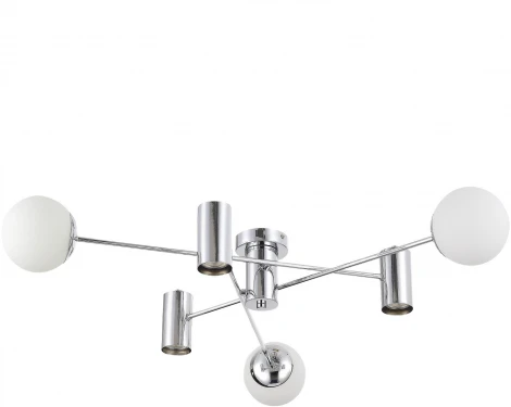 Потолочная люстра Evoluce Raito SLE1105-102-06 Хром/Белый GU10+E27 3+3*5+60W