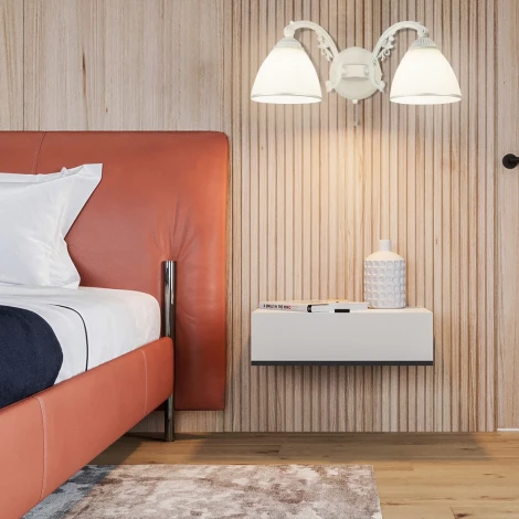 Бра с выключателем Arte Milano AM341837 341837/2W WT+SL (220V)