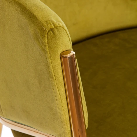 Кресло KRONOS (mod. 8158) металл/вельвет, зеленый/золотые ножки, V062-17 Tetchair 19161