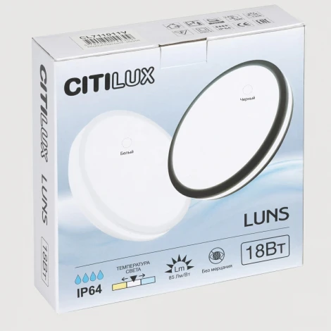 Светильник накладной светодиодный влагозащищенный Citilux Luns CL711011V (220V, круглые)