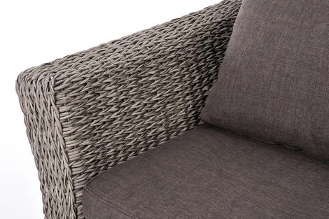 Лаунж-зона из искусственного ротанга (гиацинт), цвет серый 4SIS Капучино KS3C2T-4-SET-TW graphite