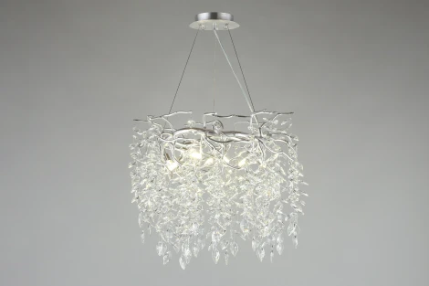 Подвесная люстра Aployt Gertunia APL.847.13.10 (220V, хрусталь, на тросе, листья, ветки)